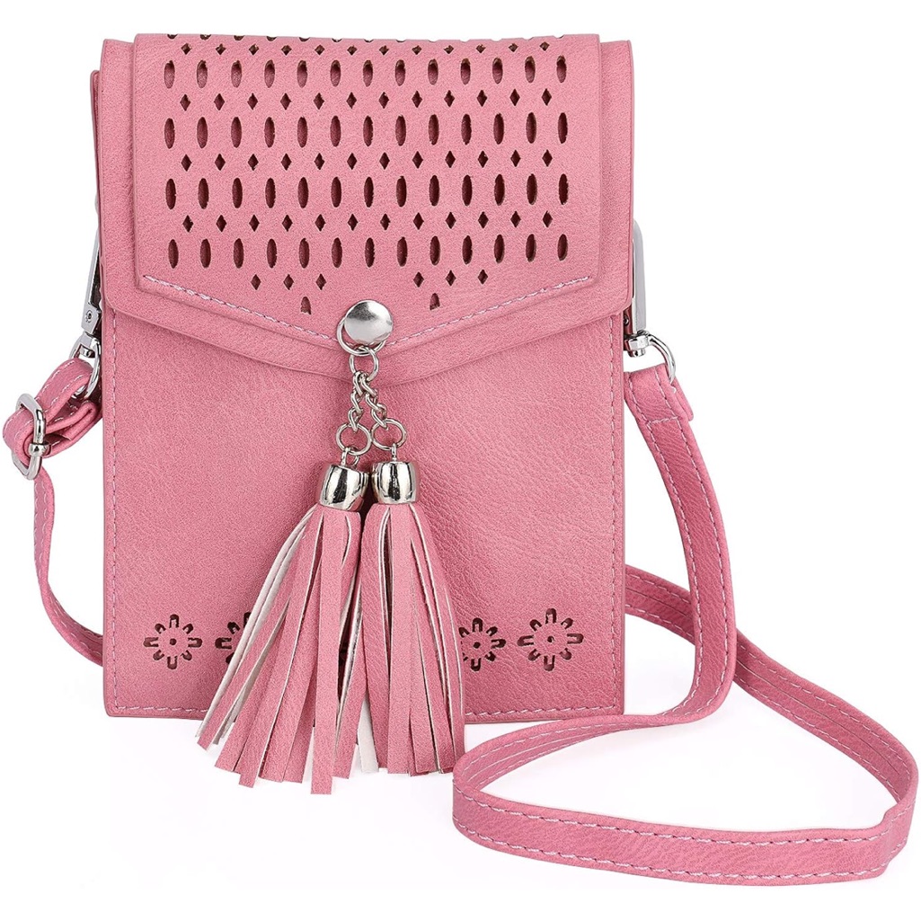 Pink Tassel Crossbody Bag
